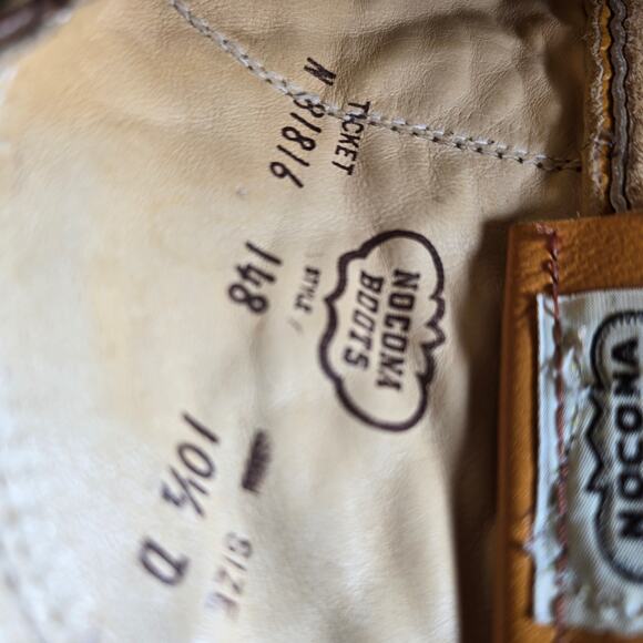 Vintage Nocona Men's Ostrich Med Square Toe Soft Supple Cowboy  Boots Sz 10.5 D - Picture 8 of 8